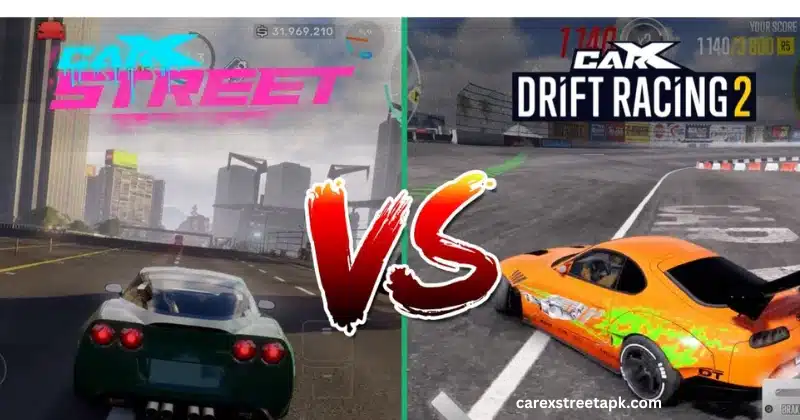 Featured image of CarX Street Mod APK vs CarX Drift Racing 2 Mod APK