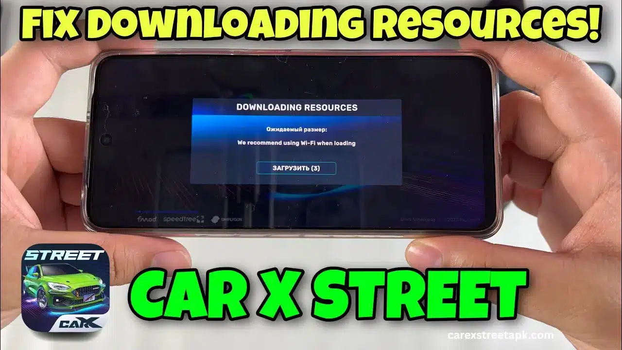 Errors and Their Fix in CarX Street MOD APK - Download Failed Error
