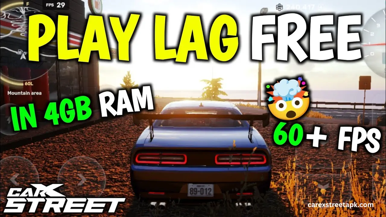 Errors and Their Fix in CarX Street MOD APK - Lag Error